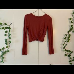 long sleeve crop top